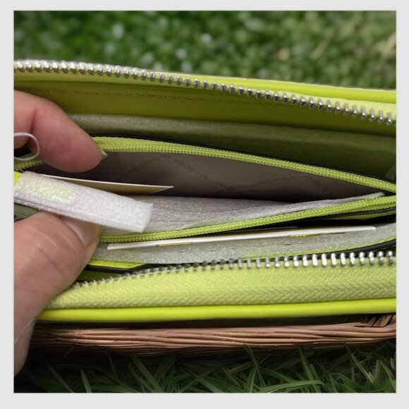 Michael Kors Jet Set Woven Walley Limeade New With Tag - Picture 4 of 8